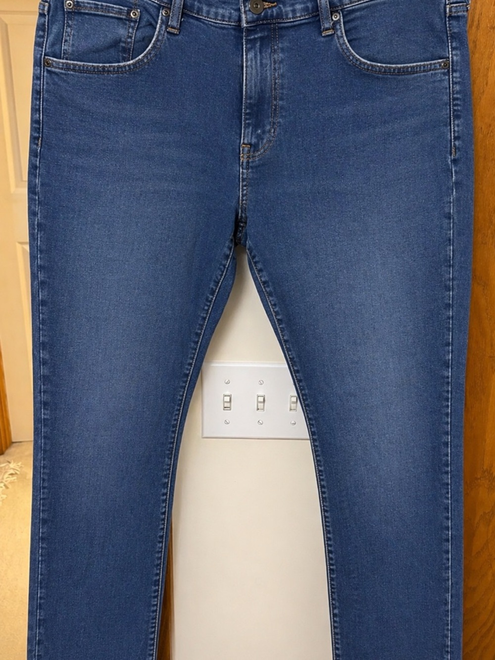 Classic Blue Mens Mutual Weave Slim Jeans